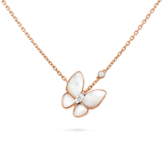 [AURORA]BUTTERFLY MOP DIAMOND NECKLACE