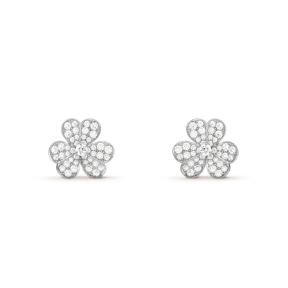 [AURORA]CLOVER COMOS DIAMOND EARRINGS SILVER
