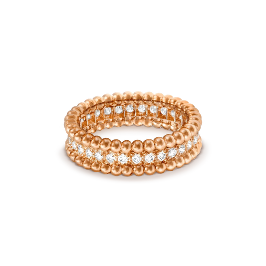 [AURORA]PERLEE DIAMOND ROSE GOLD RING