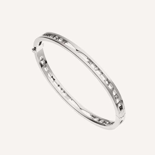 [AURORA]ZERO 1 SPIRAL LOGO SILVER BRACELET