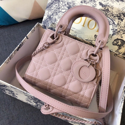 MINI LADY 17 BAG IN LIGHT PINK CALFSKIN