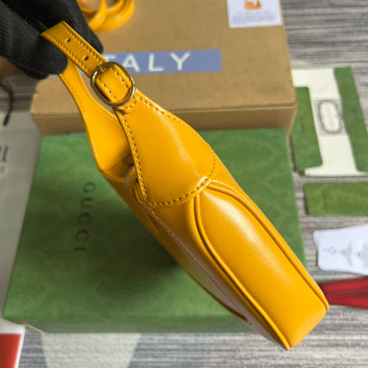 GG JACKIE MINI 19 SHOULDER BAG IN YELLOW CALFSKIN