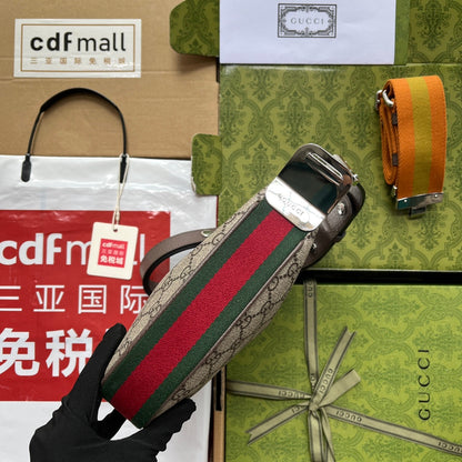 ATTACHE MINI BAG 23 IN BEIGE GG AND BROWN TRIM CALFSKIN