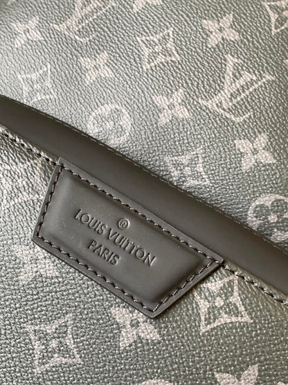 DISCOVERY PM BACKPACK 40 IN BLACK MONOGRAM ECLIPSE CANVAS AND CALFSKIN