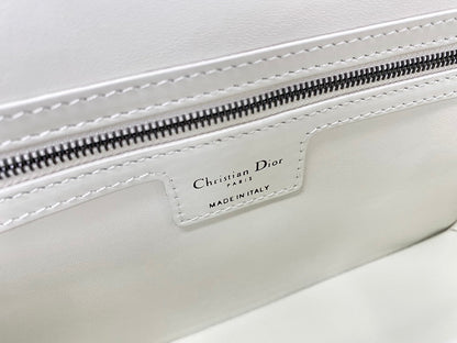 SMALL DIORCAMP BAG 23 IN WHITE CALFSKIN