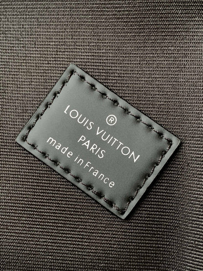 DAMIER CAMPUS BACKPACK 39 IN BLACK CALFSKIN AND CANVAS