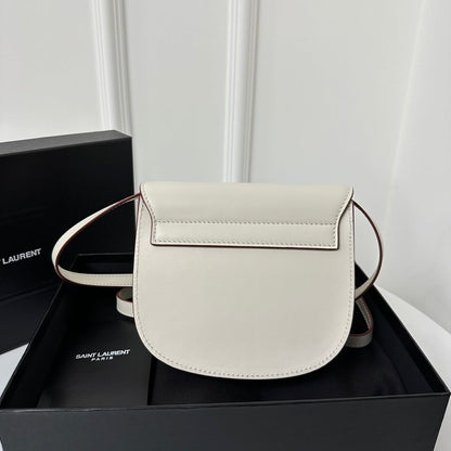 KAIA 18 HANDBAG IN WHITE CALFSKIN