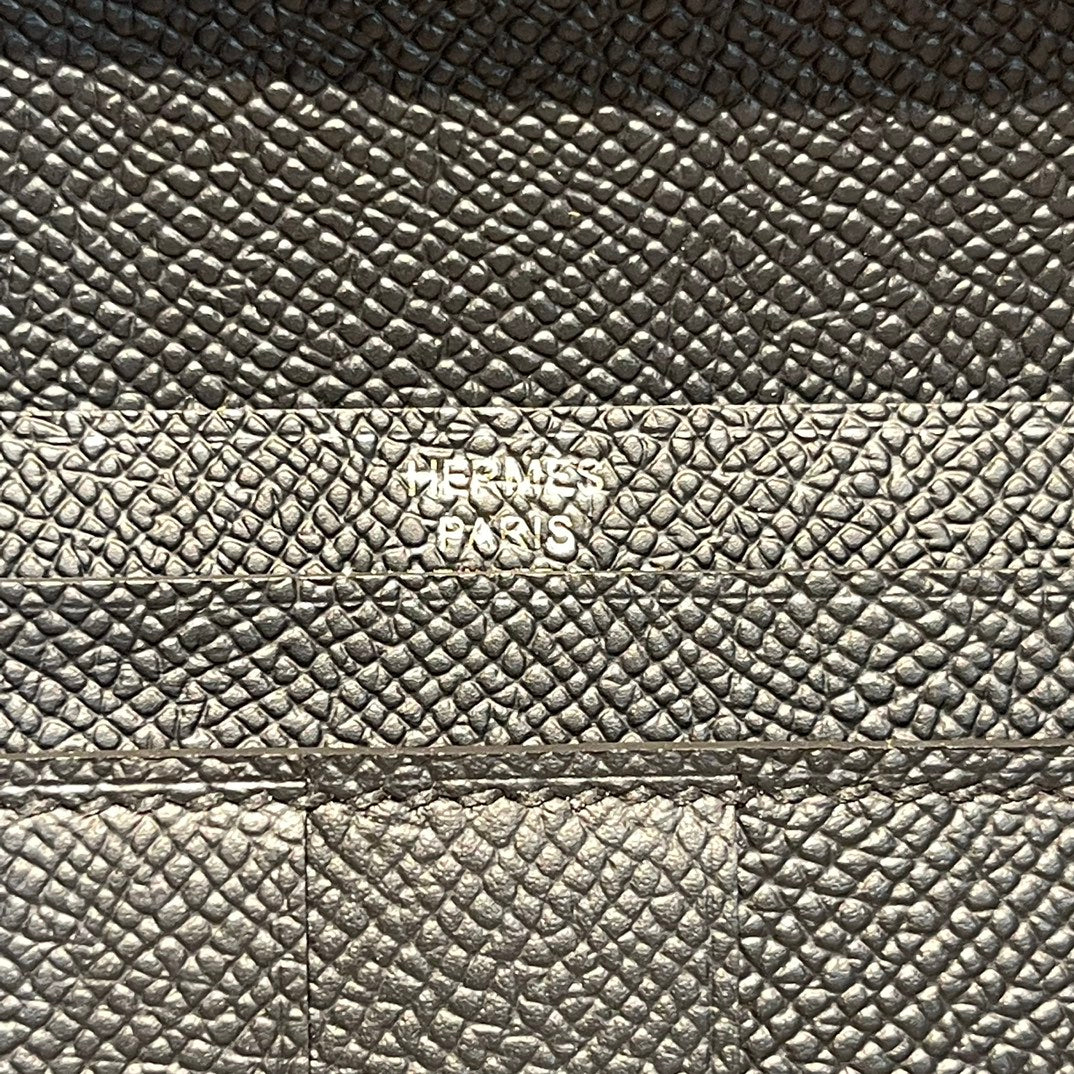 HM BEARN WALLET 17.5 BLACK EPSOM GOLD HARDWARE