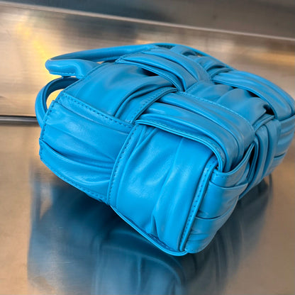 CANDY ARCO TOTE 20 IN CERULEAN BLUE SOFT LAMBSKIN