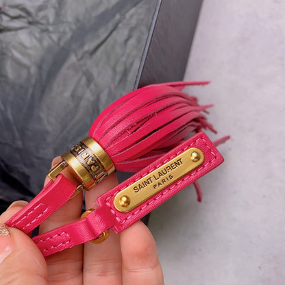 LOU CAMERA BAG 23 IN BRIGHT PINK SUEDE AND CALFSKIN TRIM