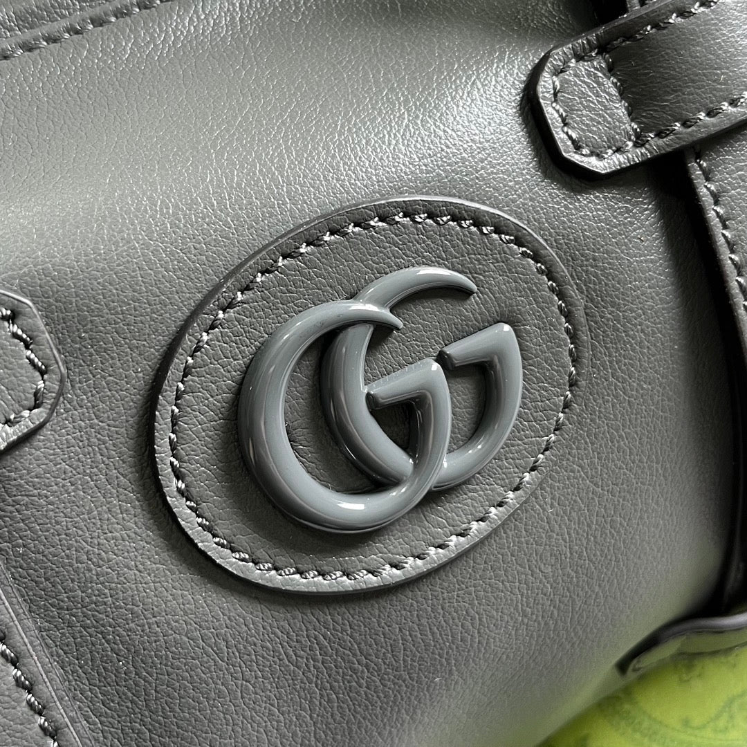 GG SMALL 28 DUFFLE BAG IN BLACK SOLF CALFSKIN