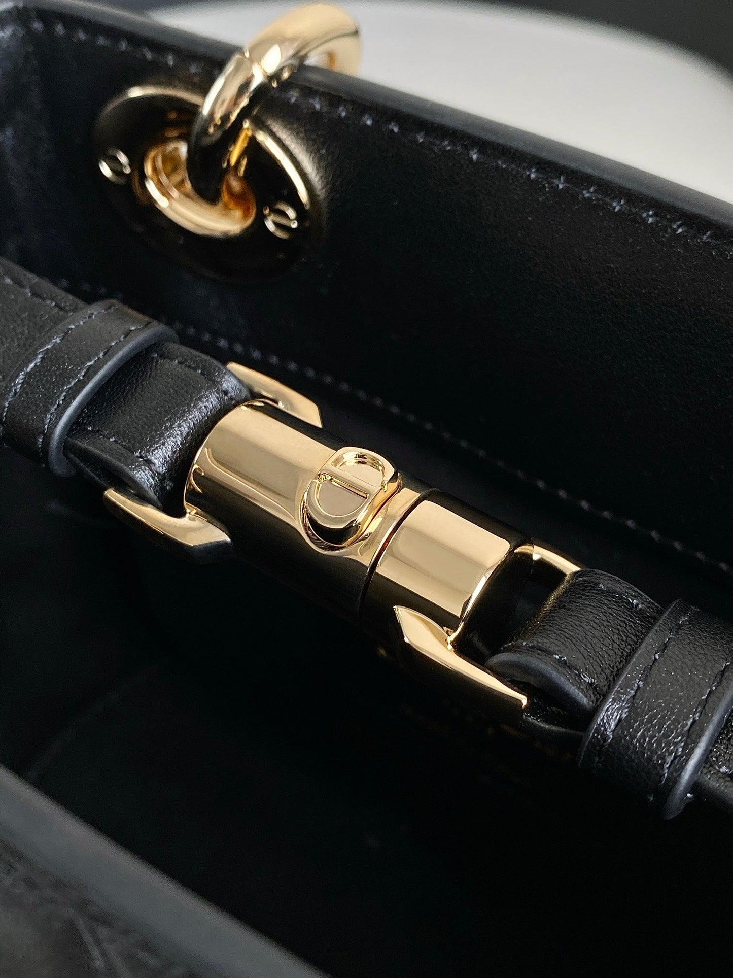 MINI LADY 19 BAG IN BLACK LAMBSKIN