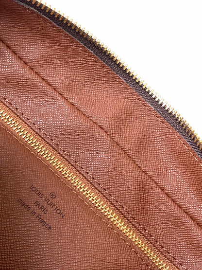 TROCADERO MEDIUM MESSENGER BAG 27 IN BEIGE AND BROWN MONOGRAM COATED CANVAS