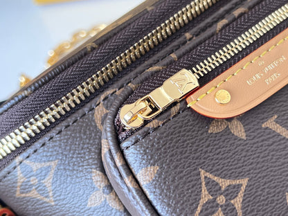 LV 25S MINI BUMBAG 17 IN BROWN MONOGRAM CALFSKIN GOLD HARDWARE