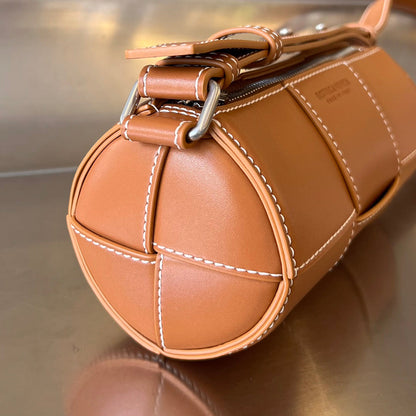 SMALL CYLINDER CASSETTE 21 IN RAW SIENNA CALFSKIN