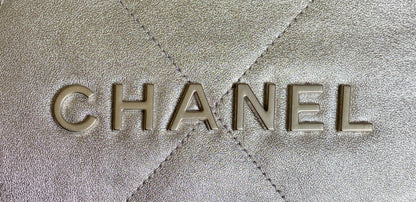 CC HOBO MINI 20CM SILVER LAMBSKIN