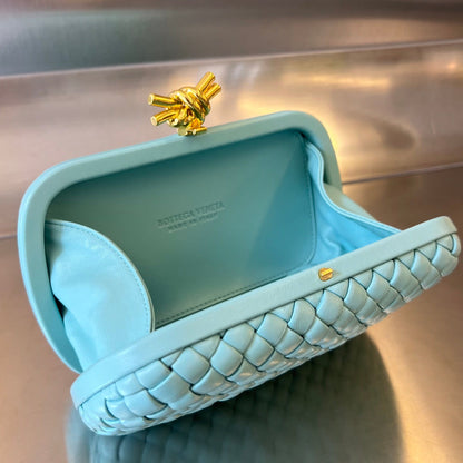 KNOT 20 IN BLUE PASTEL LAMBSKIN