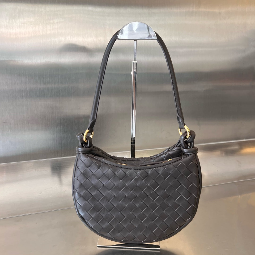 MEDIUM GEMELLI 36 CHOCOLATE LAMBSKIN