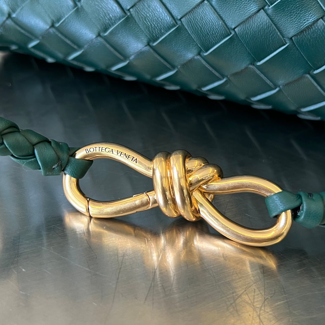 SMALL ANDIAMO 29 IN EMERALD GREEN LAMBSKIN