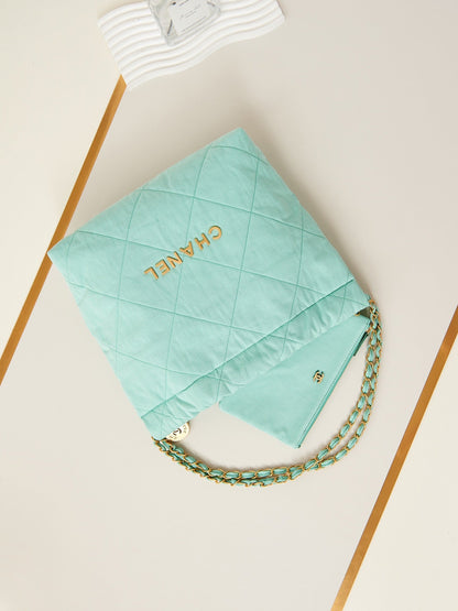 CC CLASSIC MEDIUM 37 BAG IN TIFFANY BLUE CANVAS