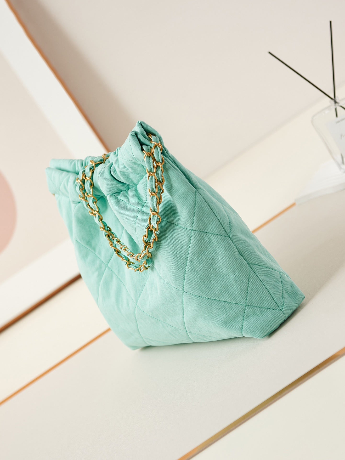 CC CLASSIC MEDIUM 37 BAG IN TIFFANY BLUE CANVAS