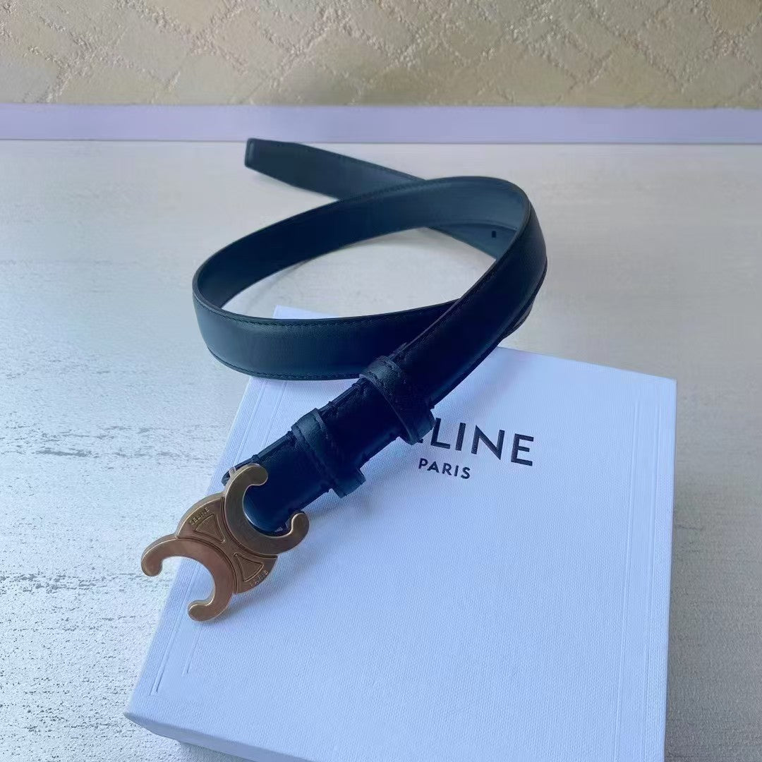 Arc de Triomphe Black Gold Ladies Belt