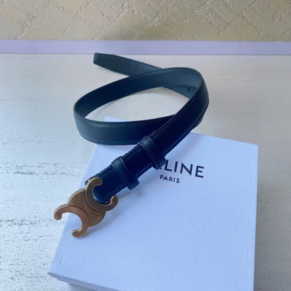 Arc de Triomphe Black Gold Ladies Belt