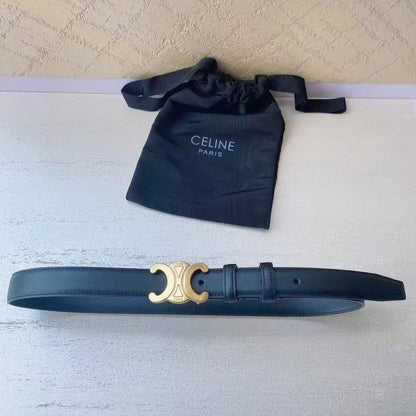 Arc de Triomphe Black Gold Ladies Belt