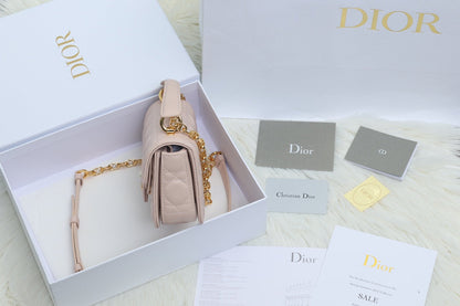 JOLIE TOP HANDLE BAG 19 IN PALE PINK CANNAGE CALFSKIN