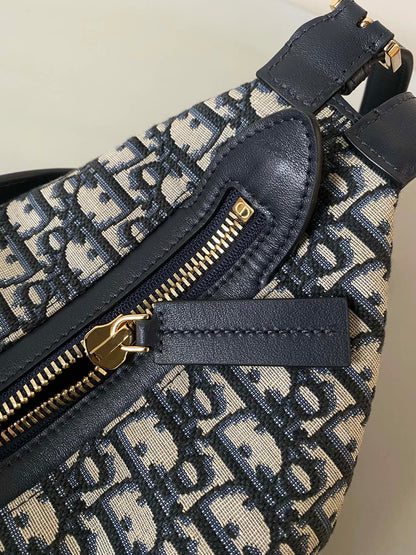 MEDIUM D-JOURNEY SHOULDER BAG 25 IN BLACK MONOGRAM OBLIQUE JACQUARD