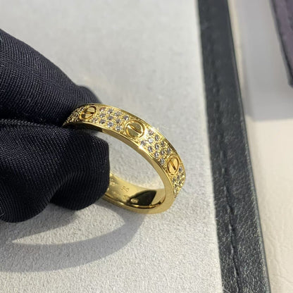 [AURORA]LOVE RING 3.6MM DIAMOND PAVED