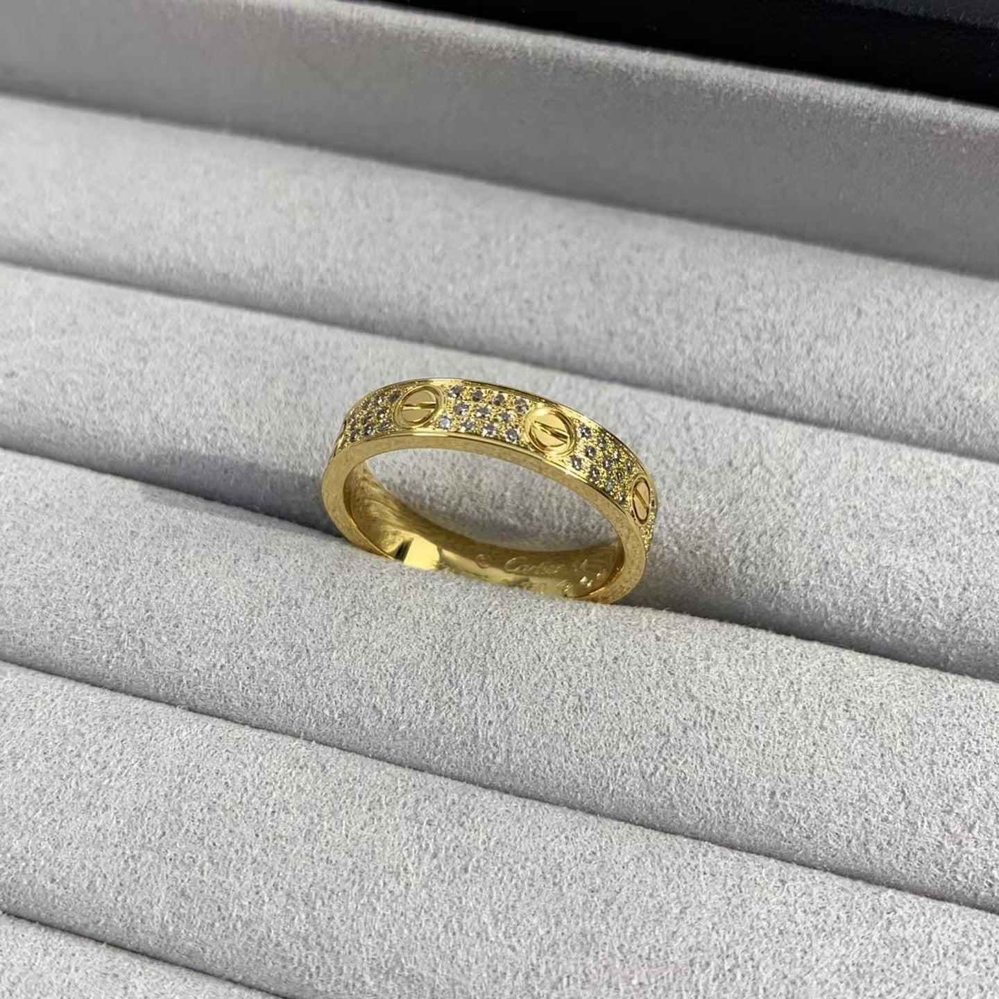 [AURORA]LOVE RING 3.6MM DIAMOND PAVED