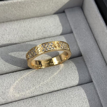 [AURORA]LOVE RING 3.6MM DIAMOND PAVED