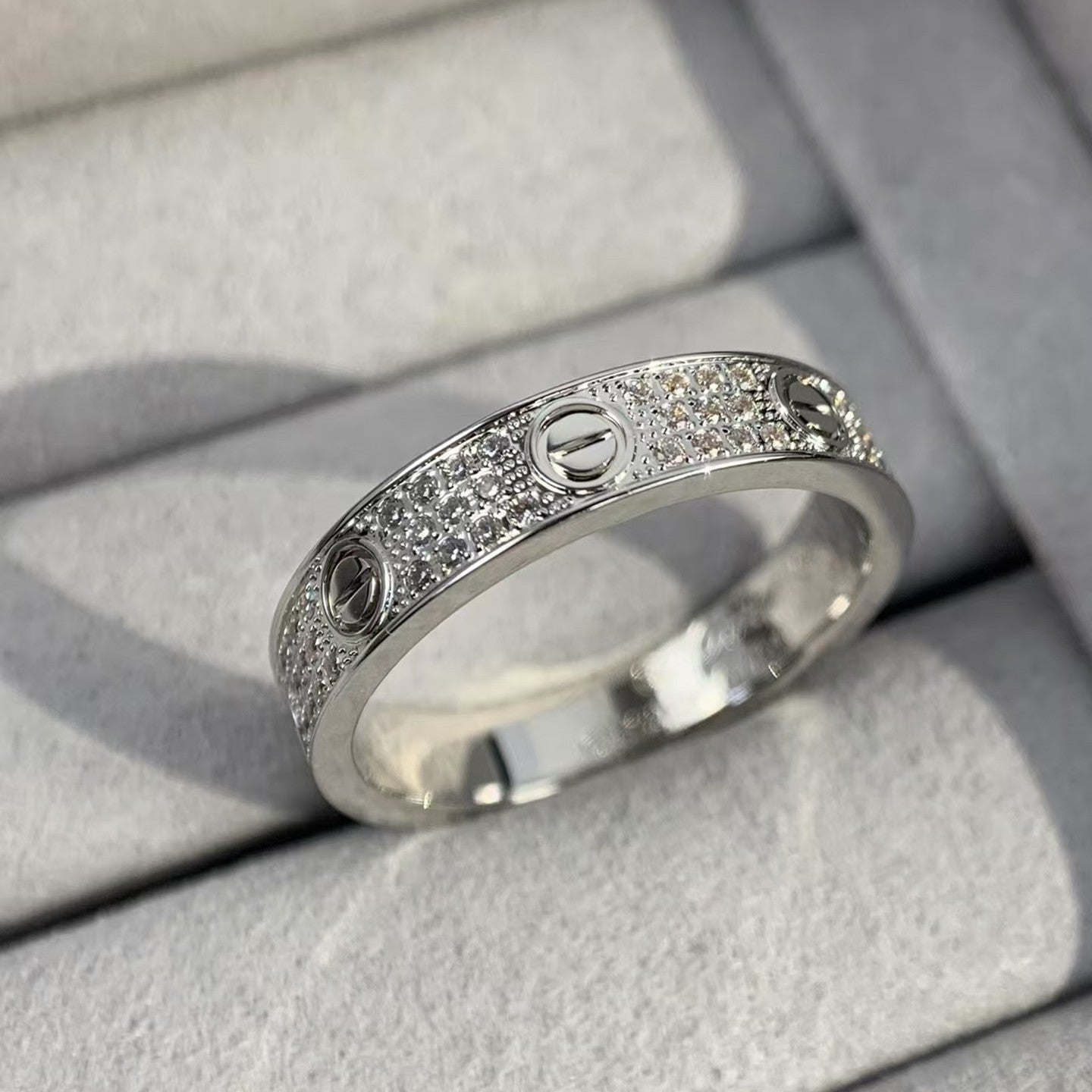[AURORA]LOVE RING 3.6MM DIAMOND PAVED