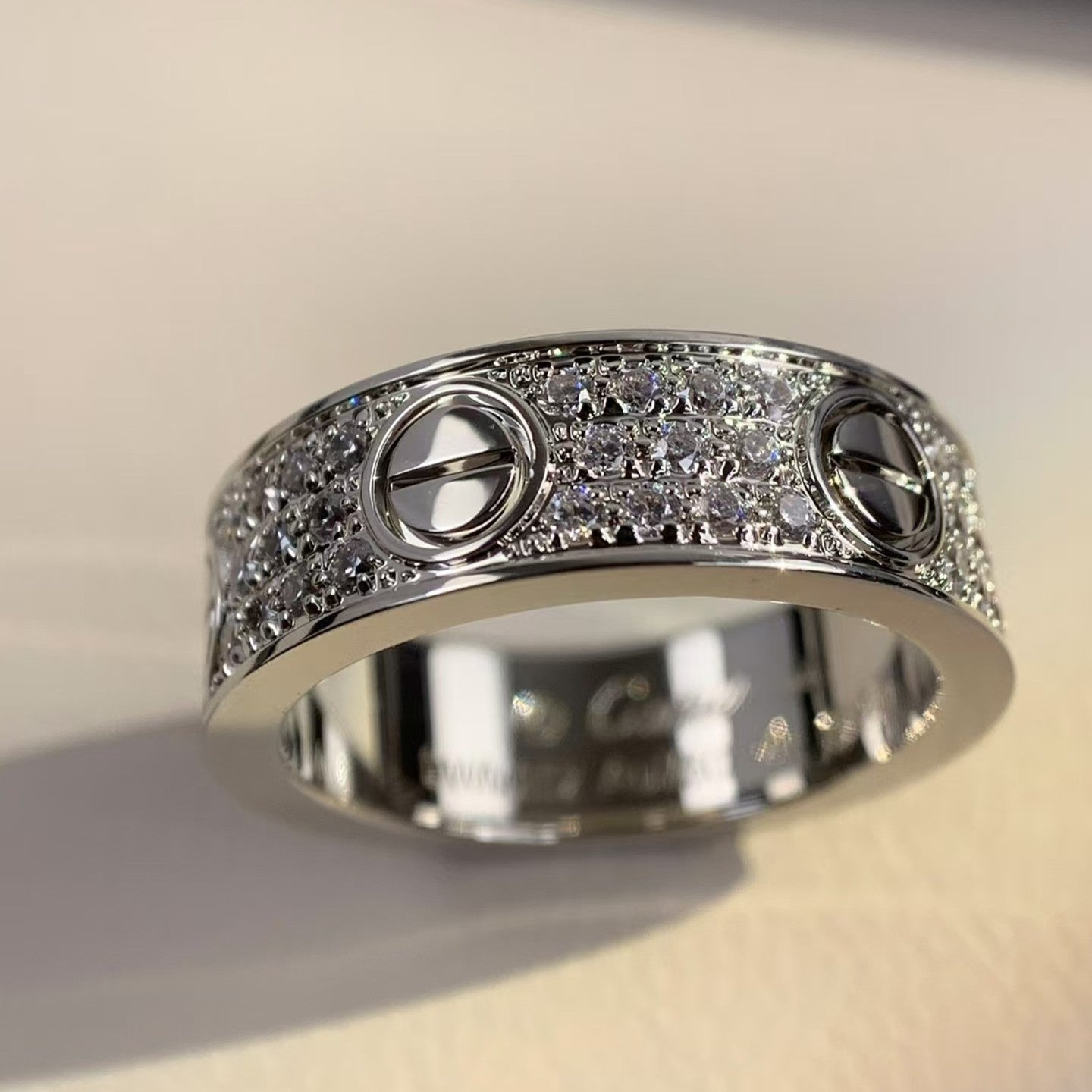 [AURORA]LOVE RING 5.5MM DIAMONDS PAVED