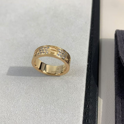 [AURORA]LOVE RING 5.5MM DIAMONDS PAVED