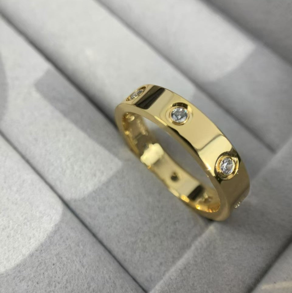 [AURORA]LOVE RING 3.6MM 8 DIAMONDS