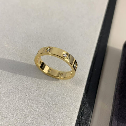 [AURORA]LOVE RING 3.6MM 8 DIAMONDS