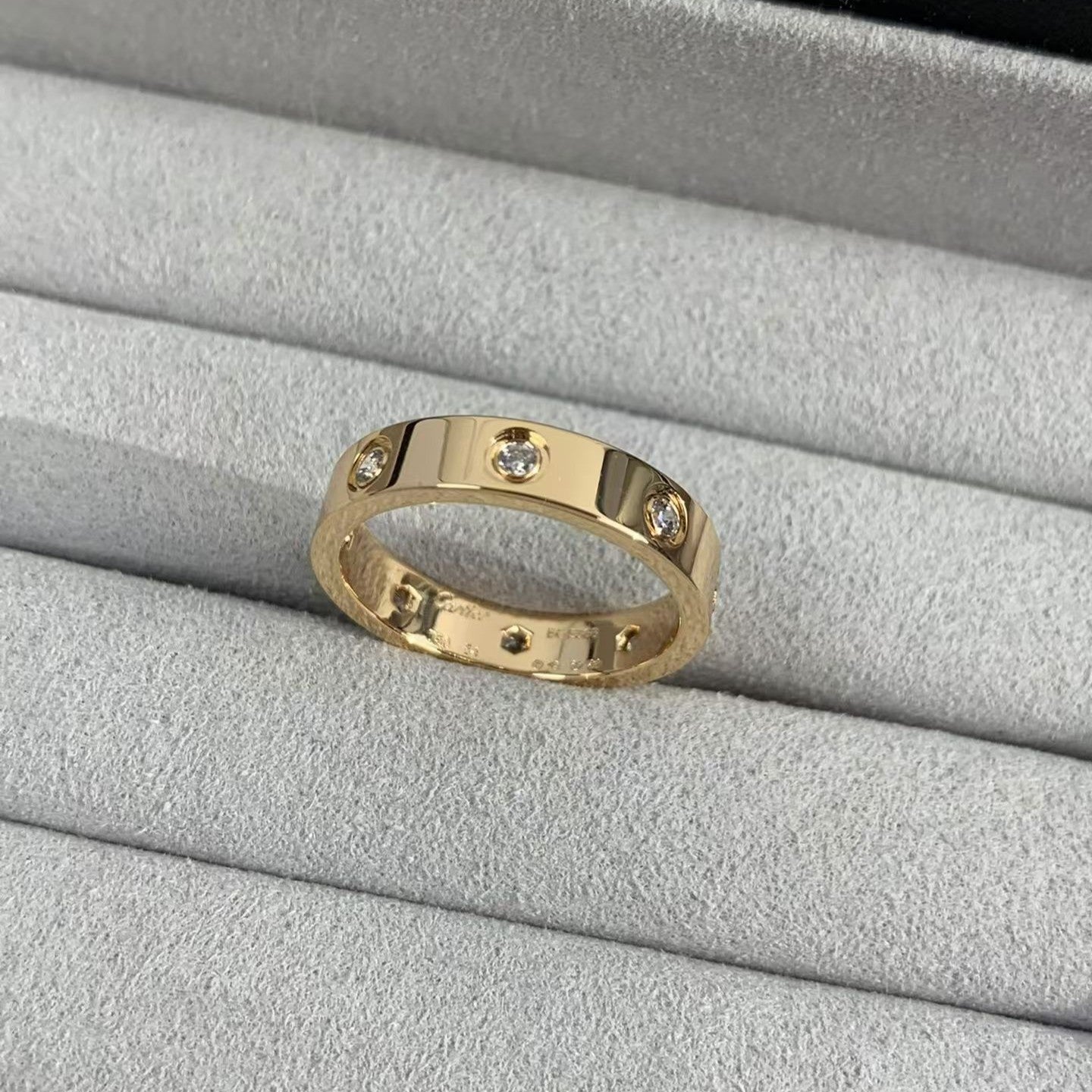[AURORA]LOVE RING 3.6MM 8 DIAMONDS