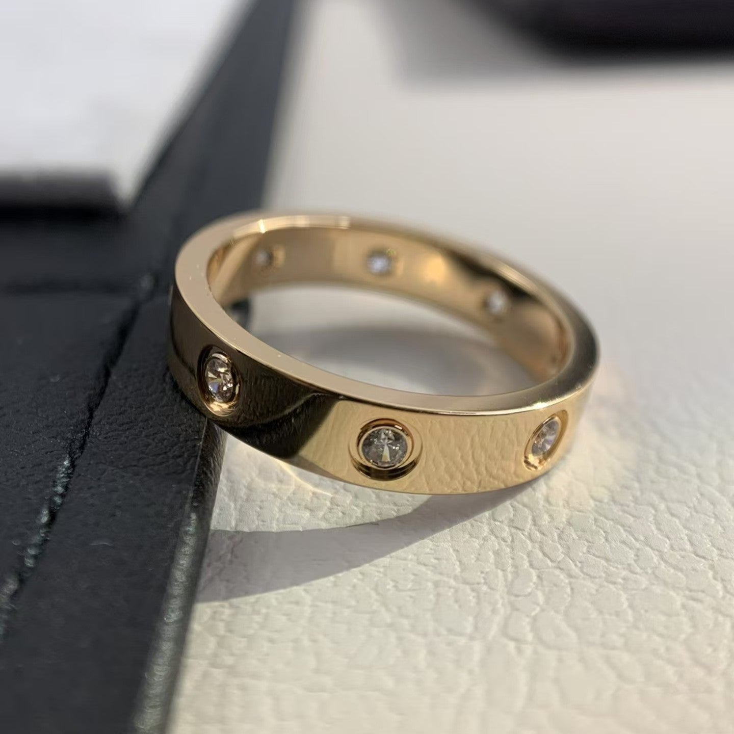 [AURORA]LOVE RING 3.6MM 8 DIAMONDS