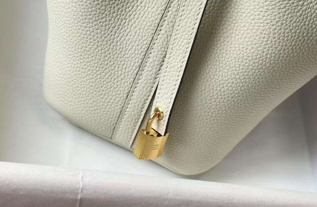 Picotin Basket Bag Milkshake White