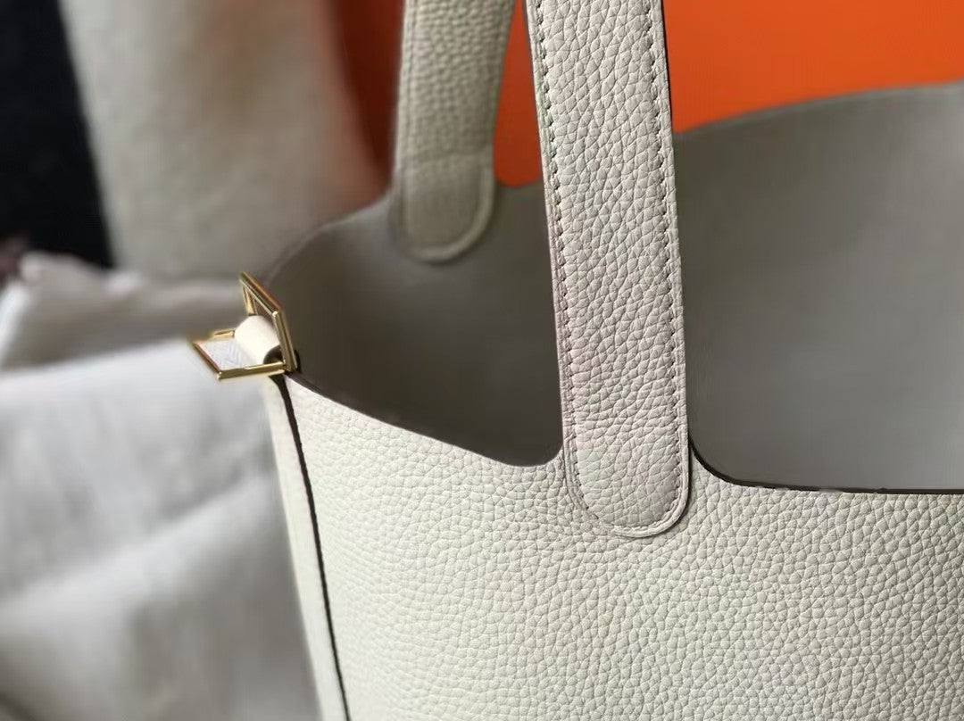 Picotin Basket Bag Milkshake White