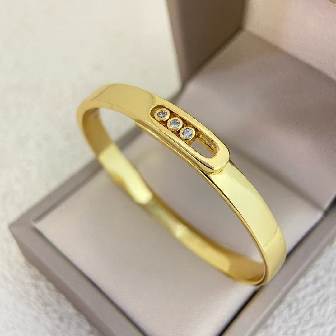 [AURORA]THREE DIAMOND SLIDE BRACELET