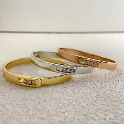 [AURORA]THREE DIAMOND SLIDE BRACELET