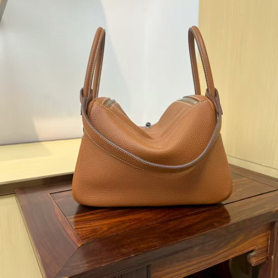 Lindy 26 Bag Gold Brown Silver Buckle