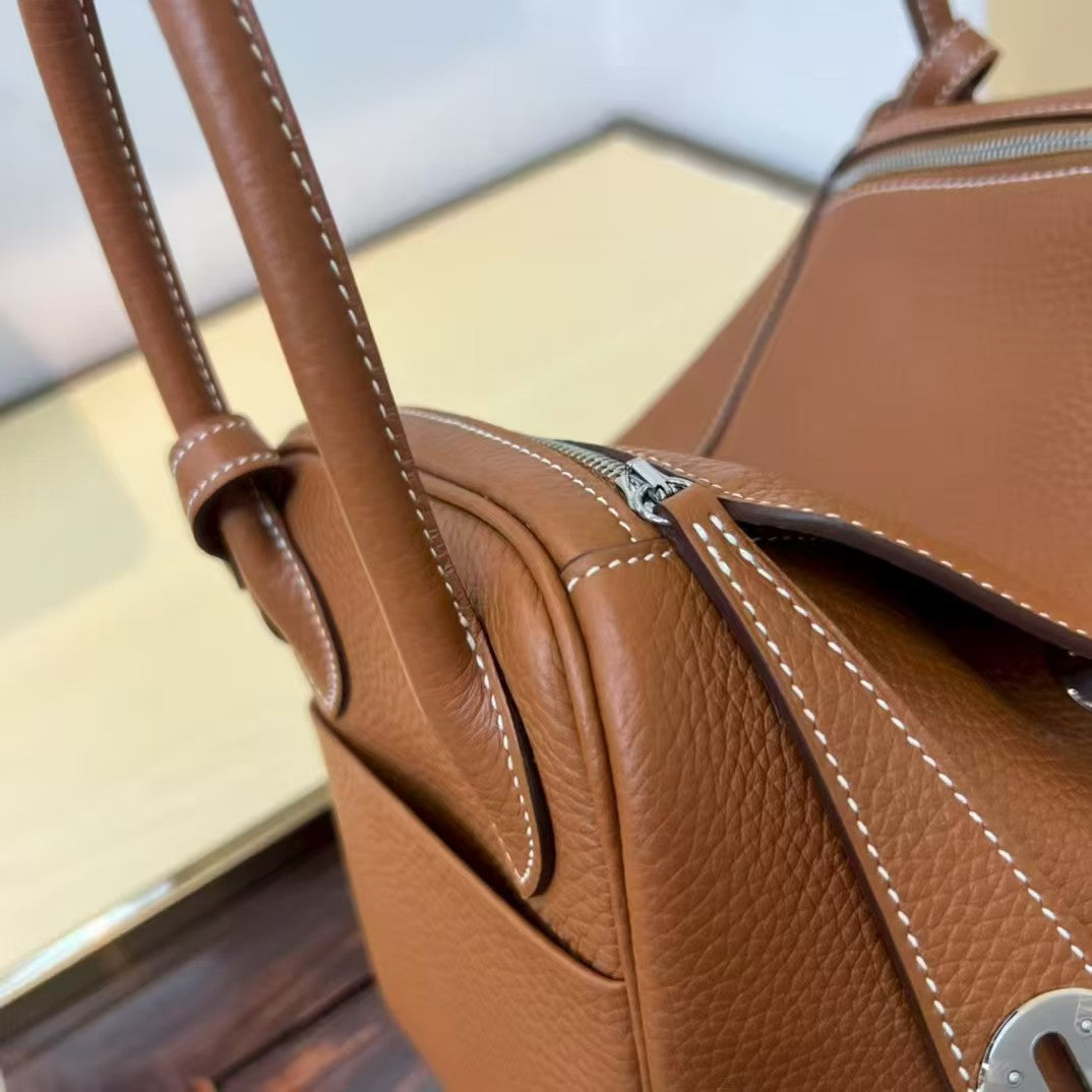 Lindy 26 Bag Gold Brown Silver Buckle