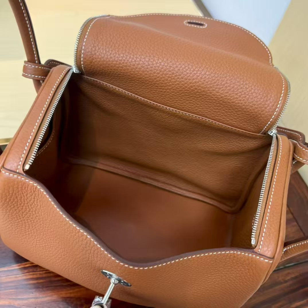 Lindy 26 Bag Gold Brown Silver Buckle