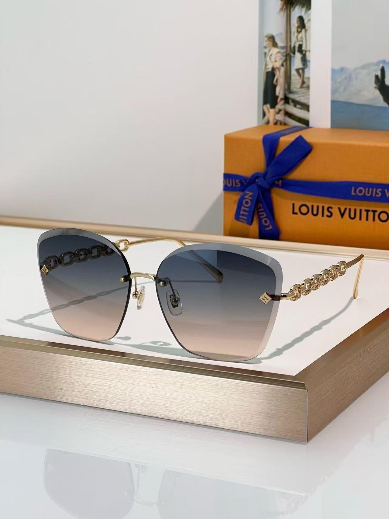 Frameless Square Gradient Sunglasses