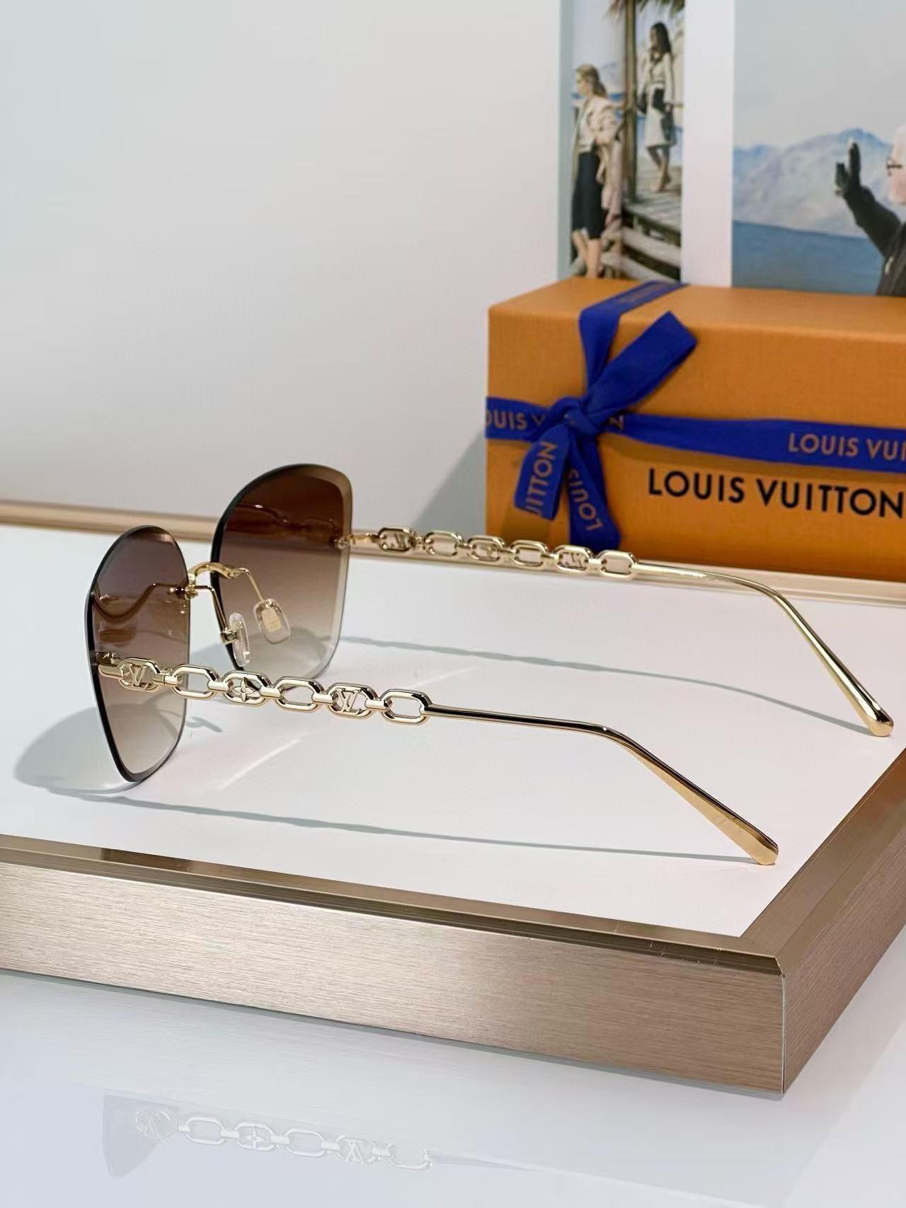 Frameless Square Gradient Sunglasses