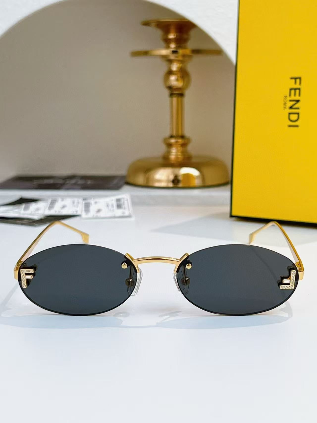 Double F frameless sunglasses